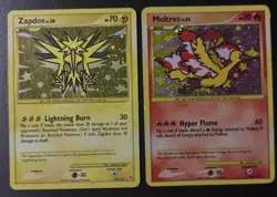 Pokemon Zapdos Moltres Holo Rare Lot Supreme Victors 2009 LP No Creases - Image 1