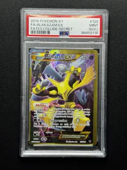PSA 9 OC Pokemon Alakazam EX #125 Fates Collide Holo Secret OFF CENTER ERROR! - Image 1