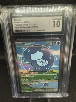 Pokemon Mew ex 232/091 SIR Bubble Mew Paldean Fates CGC 10 GEM MINT - Image 1