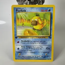 Psyduck Fossil 53/62 LP Regular 1st Edition Common Pokemon LP - Image 1