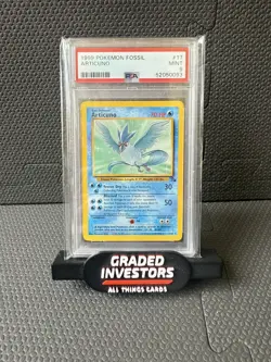 1999 FOSSIL POKEMON ARTICUNO RARE 17/62 WOTC GRADED NON-HOLO PSA 9 - Image 1