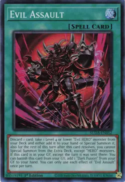 Evil Assault SUDA-EN052 Super Rare Supreme Darkness Yu-Gi-Oh Near Mint - Image 1
