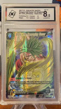 Dragonball Super Card Broly Rampaging Horror BT1-073 2017 GiG 8,5 No PSA - Image 2