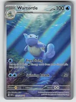 Wartortle 171/165 SV: 151 Illustration Rare Pokemon Card NM - Image 1