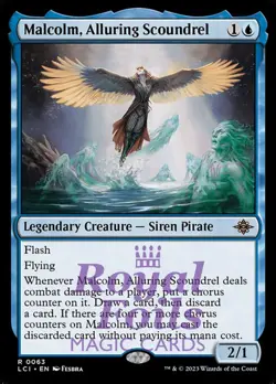 Malcolm, Alluring Scoundrel 1x FOIL Lost Caverns of Ixalan MTG LCI Rare MINT - Image 1