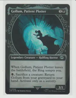 Gollum, Patient Plotter Showcase Foil MtG Card LTR 309 LotR - Image 1