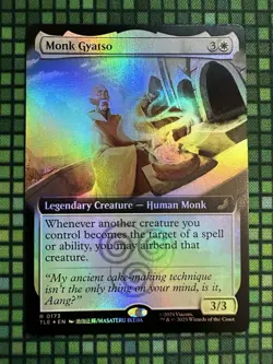 MTG Monk Gyatso #0173 Foil Extended Art R Avatar: The Last Airbender: E-L (TLE) - Image 2