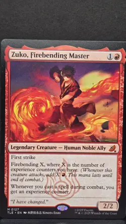 MTG Zuko Firebending Master from TLE. NM. Reg. - Image 1