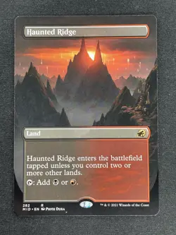 Haunted Ridge Borderless Showcase #282 MTG MID Innistrad Midnight Hunt Dual Land - Image 1