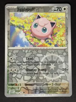Jigglypuff #039/165 Reverse Holo SV: Scarlet & Violet 151 Pokemon Card TCG - Image 1
