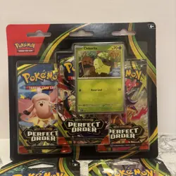 Pokemon PERFECT ORDER 3-Pack Blister and 2 Sleeved Booster Packs NEW! - Image 3