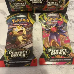 Pokemon PERFECT ORDER 3-Pack Blister and 2 Sleeved Booster Packs NEW! - Image 4