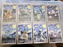 Pokemon Van Gogh Starry Night Custom Fan Art Complete Set! (9) - Image 1