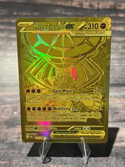 Pokemon Mega Zygarde EX Gold Secret Rare Full Art Foil 124/088 English - Image 1