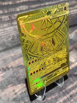 Pokemon Mega Zygarde EX Gold Secret Rare Full Art Foil 124/088 English - Image 2