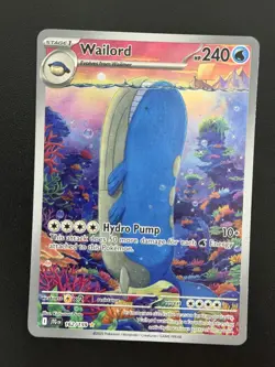 Pokemon TCG Wailord Special Illustration Rare Card Journey Together 162/159 - Image 1