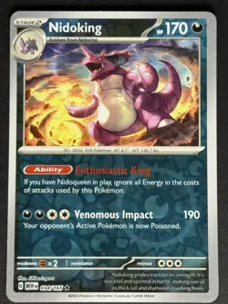 Nidoking #034/165 Reverse Holo SV: Scarlet & Violet 151 Pokemon Card TCG - Image 1