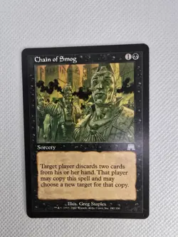 Wizards Chain of Smog Onslaught 2002 Sorcery Black Uncommon Regular Staples MTG - Image 1