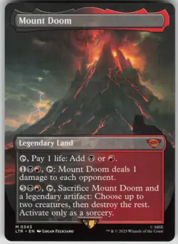 MTG TCG Mount Doom (Borderless) M The Lord of the Rings 343 - Image 1