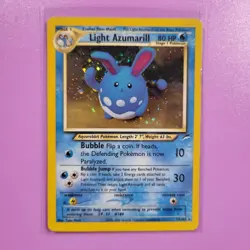 Pokemon TCG Light Azumarill Neo Destiny 13 Holo Unlimited Holo Rare - LP/MP - Image 1