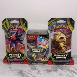 Pokemon Perfect Order Booster Bundle Sealed NEW + sleeved booster packs ! - Image 1