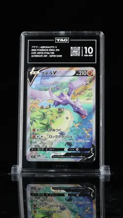 TAG 10 GEM MINT Japanese Pokemon 2022 Aerodactyl V 106/100 Lost Abyss - S11 - Image 1