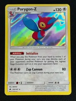 Porygon-Z 105/147 Holo Rare Burning Shadows Pokemon Holo Near Mint - Image 1