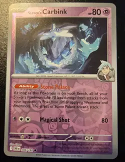 Steven's Carbink 086/182 Reverse Holo Common Destined Rivals Pokemon TCG - Image 1