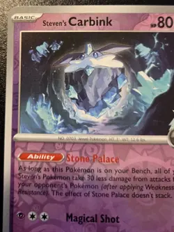 Steven's Carbink 086/182 Reverse Holo Common Destined Rivals Pokemon TCG - Image 2