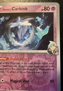Steven's Carbink 086/182 Reverse Holo Common Destined Rivals Pokemon TCG - Image 3