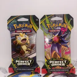 Pokemon TCG Perfect Order Art Set of 4 Sleeved Booster Packs ART SET BRAND NEW! - Image 2