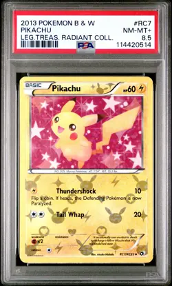 2013 POKEMON LEGENDARY TREASURES PIKACHU #RC7 HOLO PSA 8.5 NEAR MINT #114420514 - Image 1