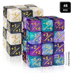 48 MTG Dice Counters Token Dice - Glitter Sparkle Loyalty D6 Cube for Card - Image 2
