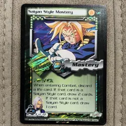 Dragon Ball Z TCG Saiyan Style Mastery Trunks Holo Card Score 2001 8 of 20 - Image 1