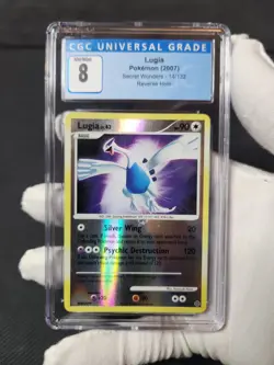 2007 Pokemon Secret Wonders Lugia #14/132 Reverse Holo Rare DP CGC 8 Graded Card - Image 3