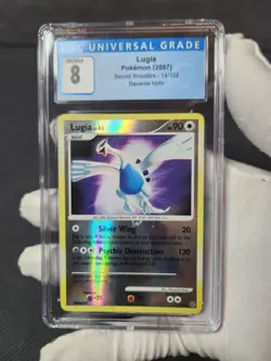 2007 Pokemon Secret Wonders Lugia #14/132 Reverse Holo Rare DP CGC 8 Graded Card - Image 4