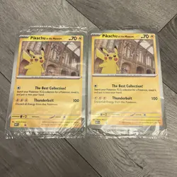 X2 Pokemon TCG: Pikachu At The Museum Jumbo Promo Card - SEALED bundle lot - Image 1