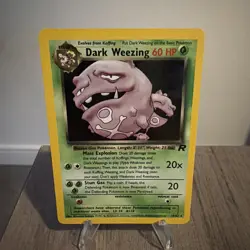 Pokemon TCG Dark Weezing Team Rocket 14/82 Holo Unlimited Rare Card - Image 1