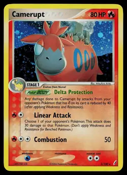 Pokemon Card - Camerupt Crystal Guardians 3/100 Holo Rare - Image 1