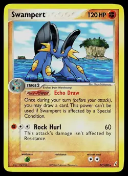 Pokemon Card - Swampert Crystal Guardians 27/100 Rare - Image 1