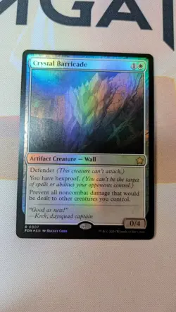 MTG Foundations Crystal Barricade 0007 Foil NM/M - Image 1