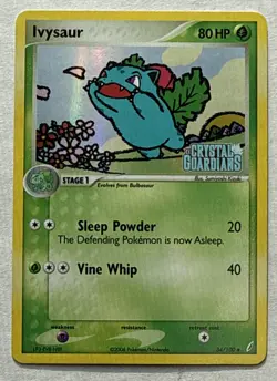 Ivysaur 34/100 EX Crystal Guardians Pokemon Card Reverse Holo Foil Rare NM- - Image 1