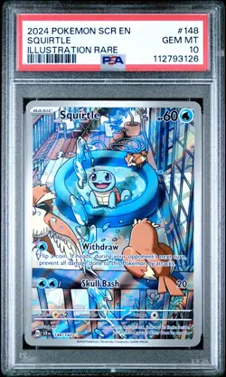 2024 POKEMON SCR EN-STELLAR CROWN #148 SQUIRTLE PSA 10 - Image 1