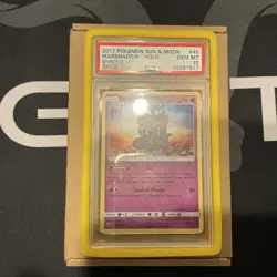 2017 POKEMON SUN & MOON SHINING LEGENDS #45 MARSHADOW-HOLO SHINING LEGENDS PSA10 - Image 1