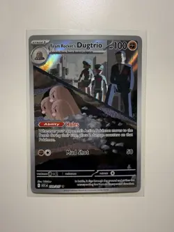 Pokemon TCG Team Rocket's Dugtrio 239/217 ASC Full Art Holo Stage 1 100HP - Image 1