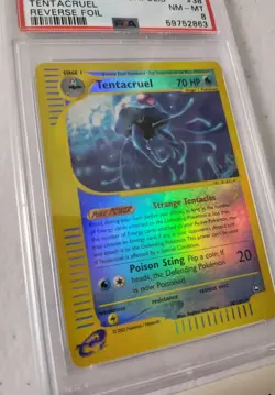Tentacruel 38/147 - Aquapolis Set *PSA 8 - NM-MT* Reverse Holo Pokemon Card - Image 3