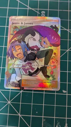 Pokemon TCG Hidden Fates Trainer Jesse and James Ultra Rare Full Art Card 68/68 - Image 1