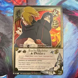 Naruto CCG Itachi Uchiha & Deidara 1st Edition 502 Ninja 2007 Shippuden Card - Image 1
