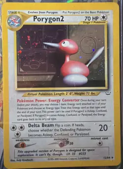 Porygon2 12/64 Holo Neo Revelation Pokemon Card WOTC 2001 NM Clean Vintage - Image 1