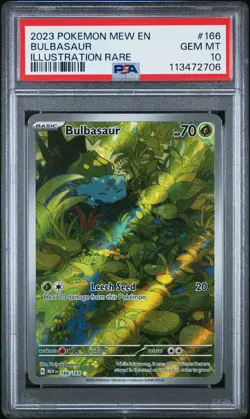 2023 POKEMON MEW EN-151 #166 BULBASAUR PSA 10 - Image 1